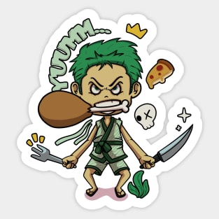 Hungry Zoro Sticker